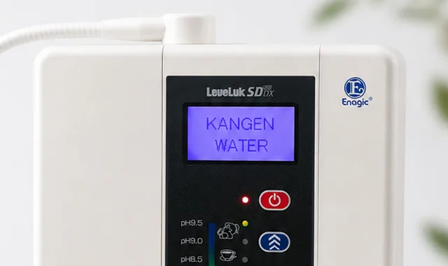 LCD дисплеят на SD501DX показва „Kangen Water"